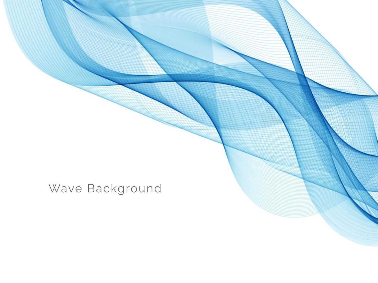 Abstract blue wave design decorative background vector