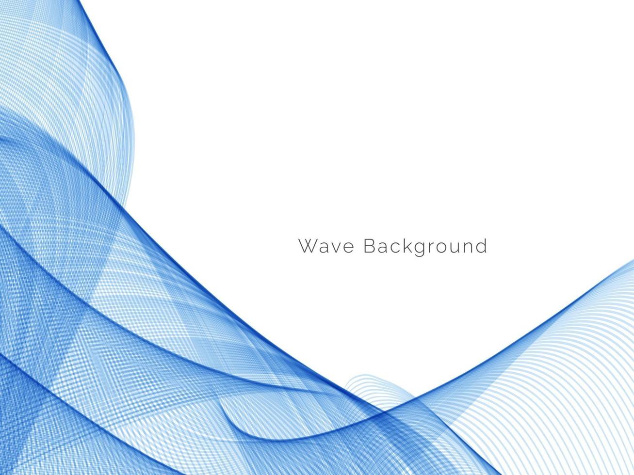 Abstract blue wave design decorative background vector