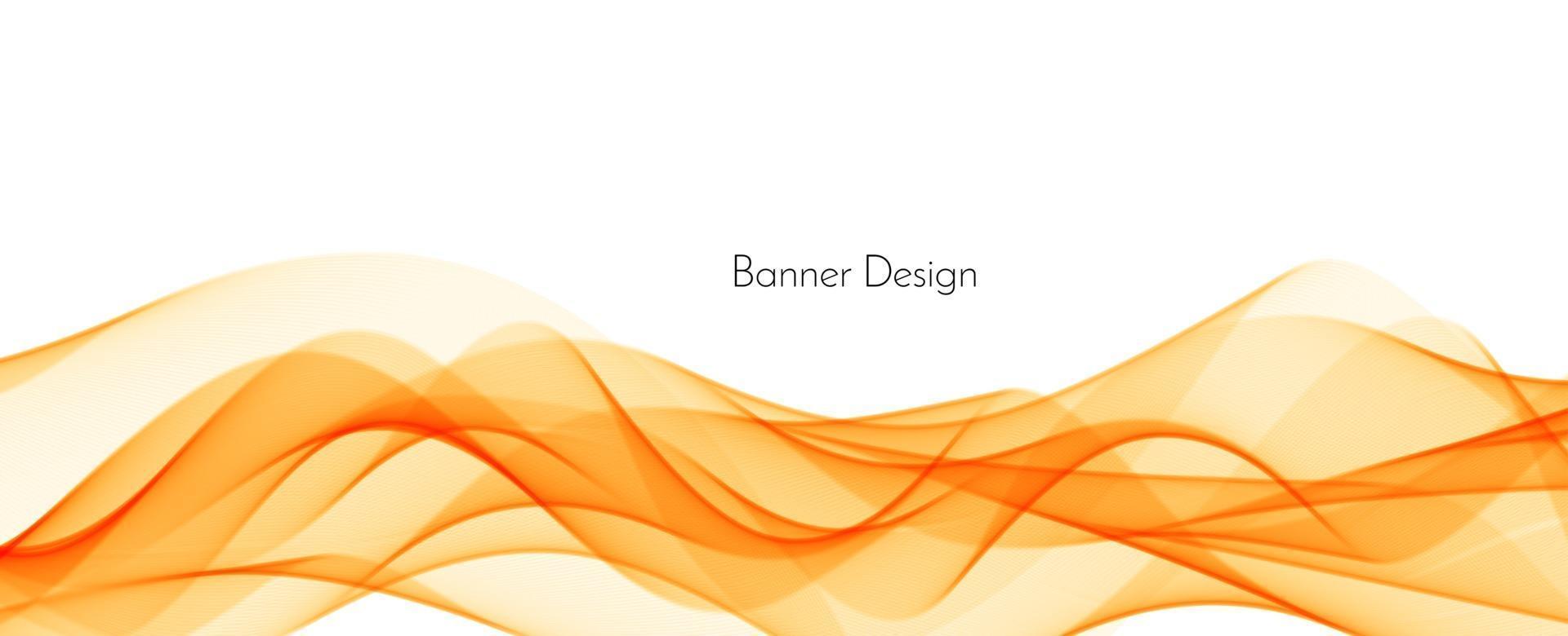 Abstract modern dynamic stylish red and yellow decorative pattern wave banner background vector