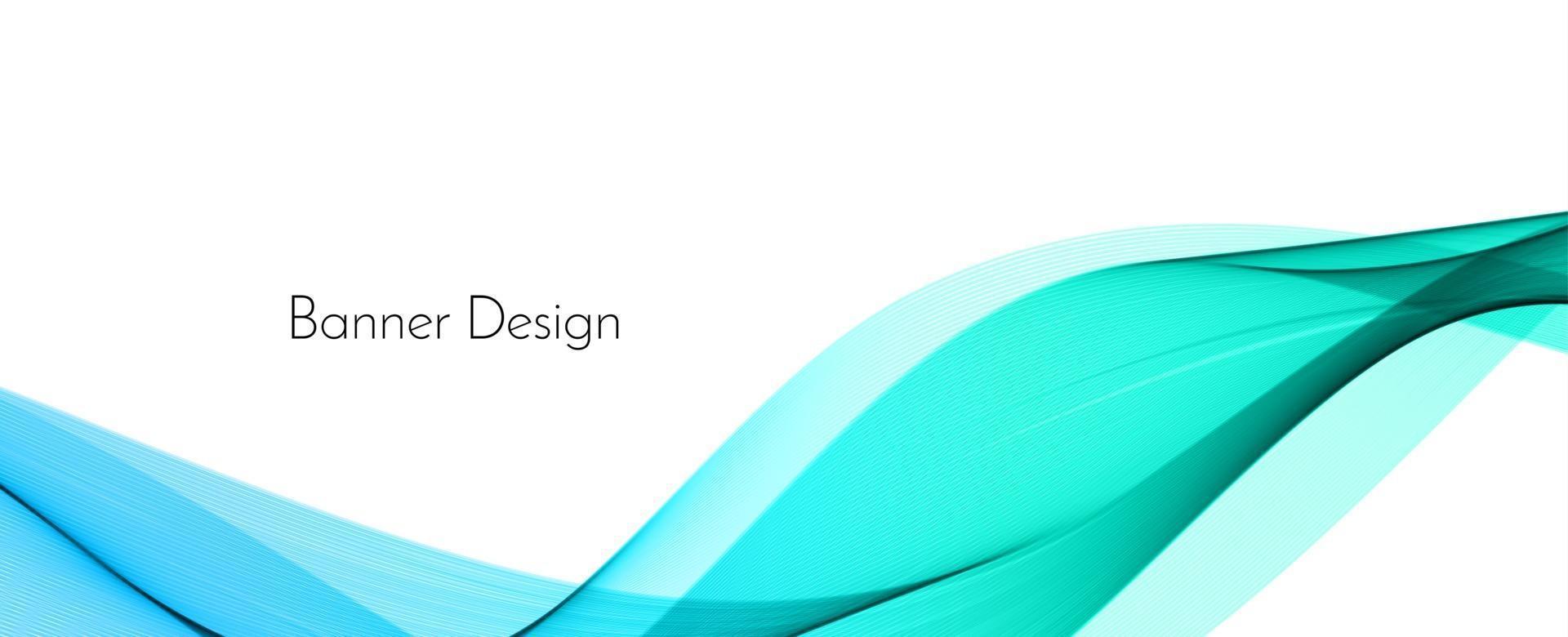 Fondo de banner de diseño de onda moderna azul abstracto vector