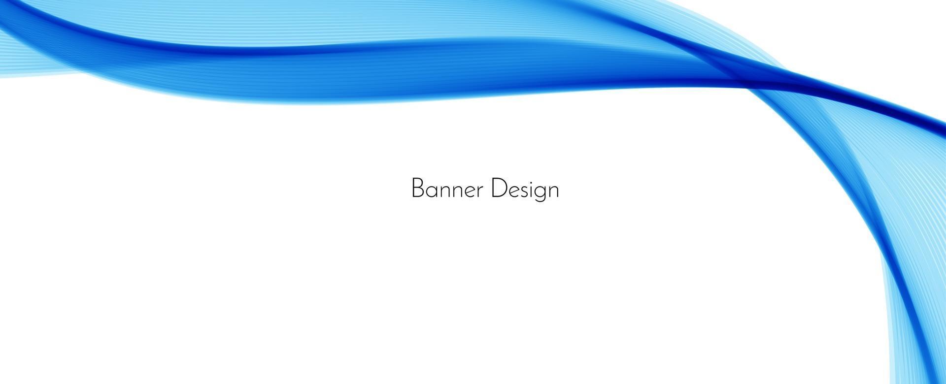 Fondo de banner de diseño de onda moderna azul abstracto vector