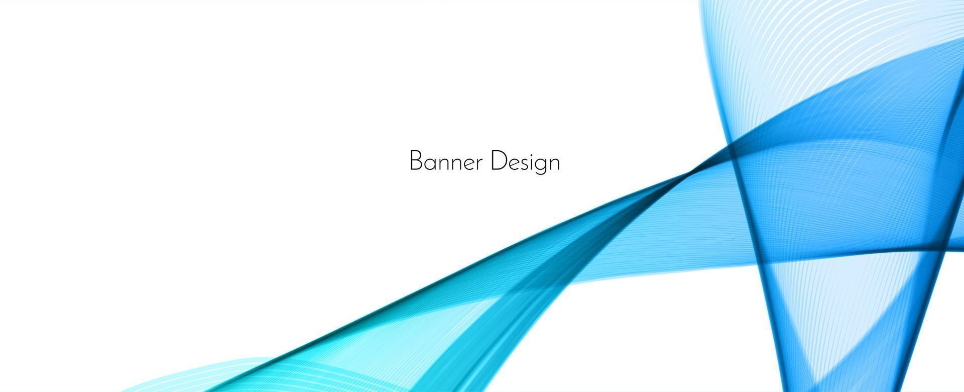 Fondo de banner de diseño de onda moderna azul abstracto vector