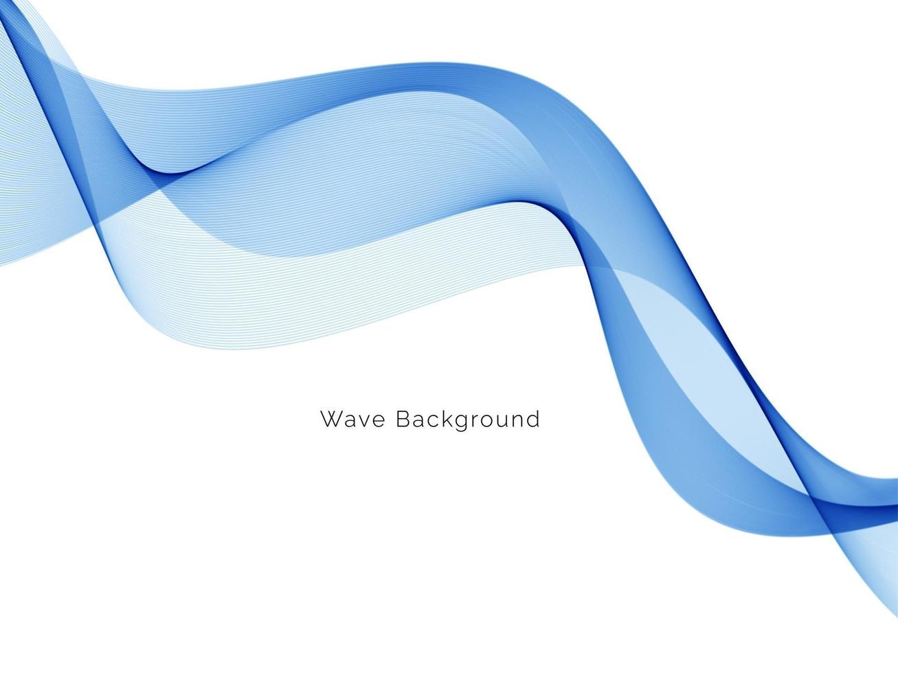 Blue wave design flowing stylish background vector