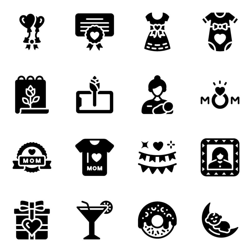 Party and Celebration Icon Set vector