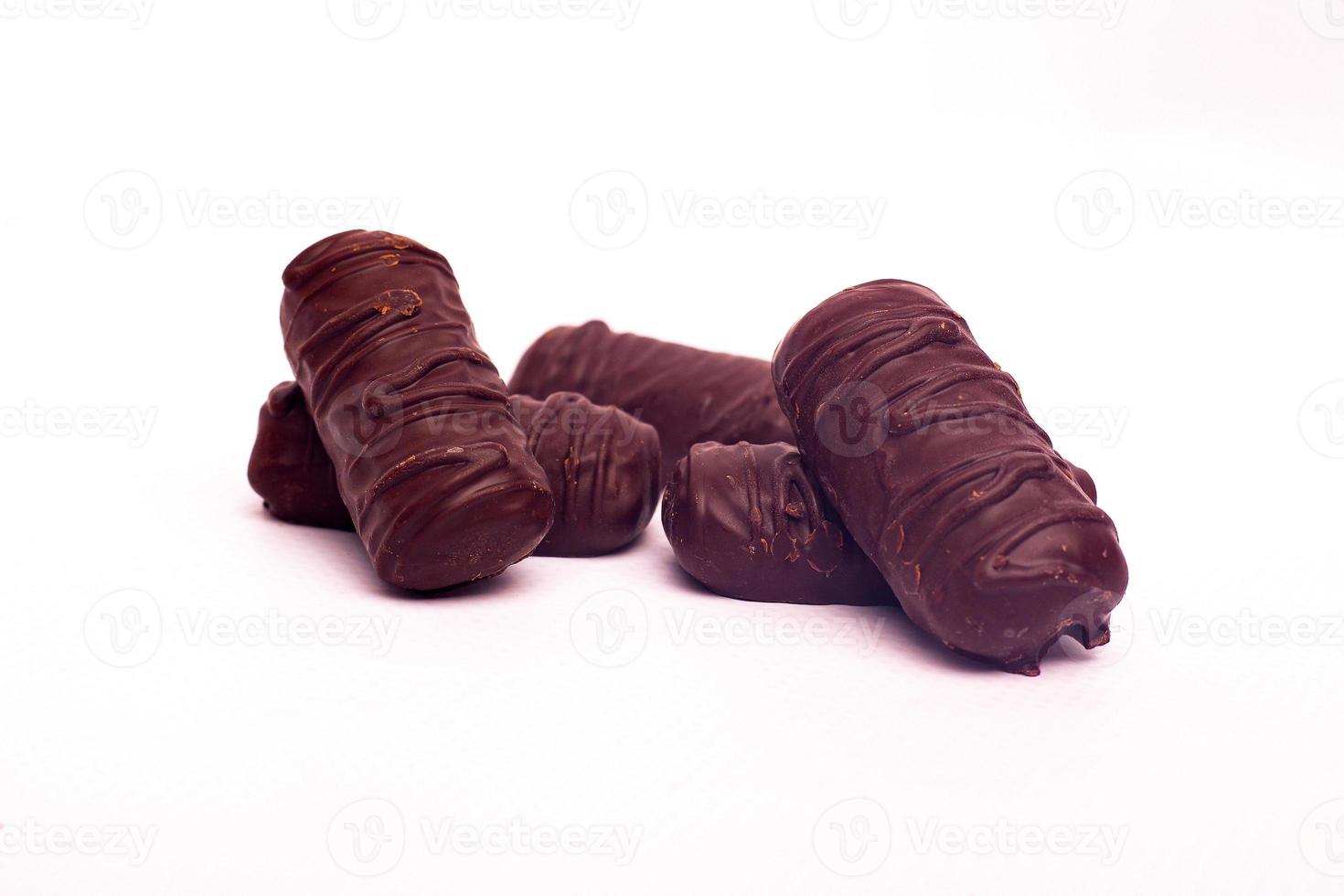 Chocolate candies isolated on a white background photo