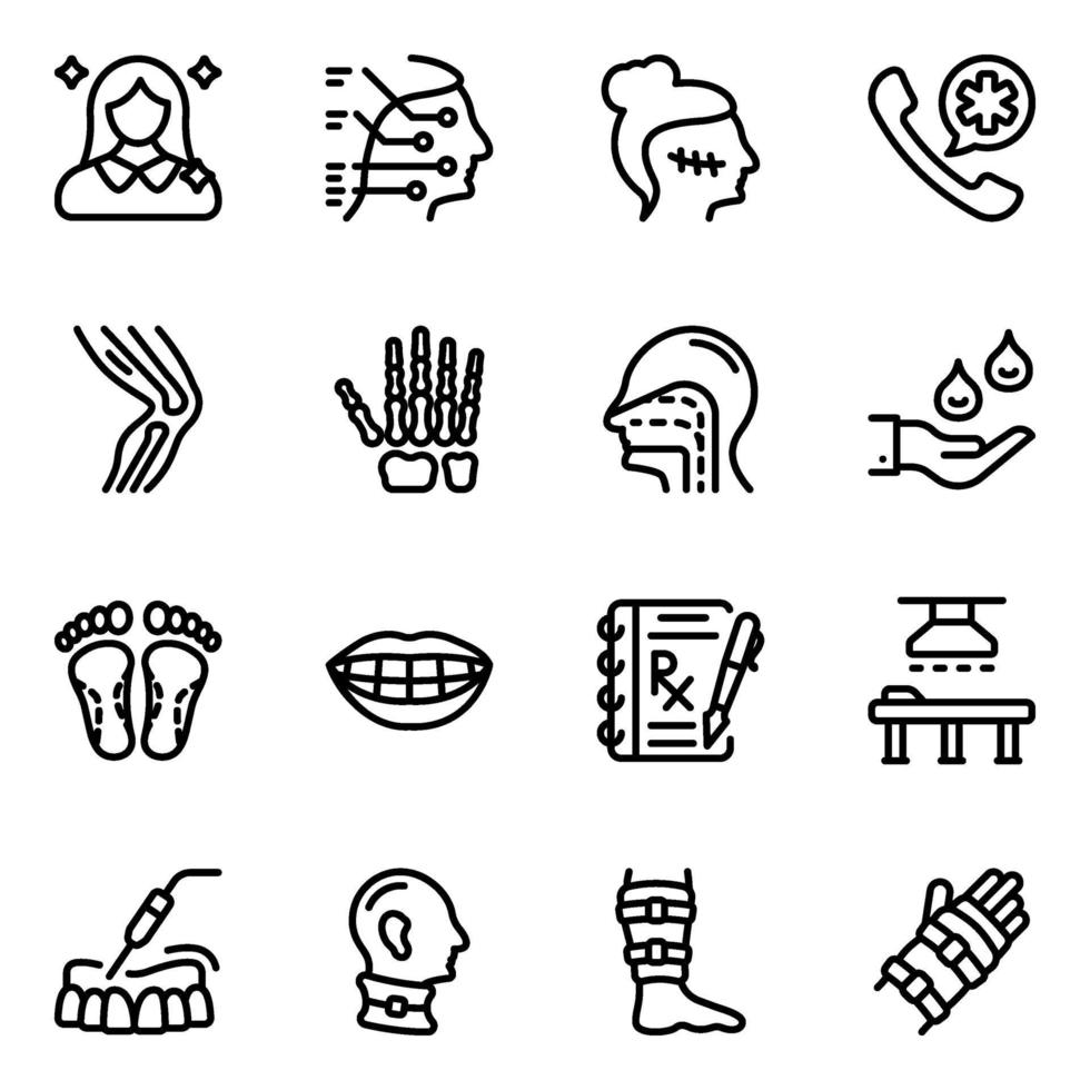 Medical and Surgeries Icon Set vector