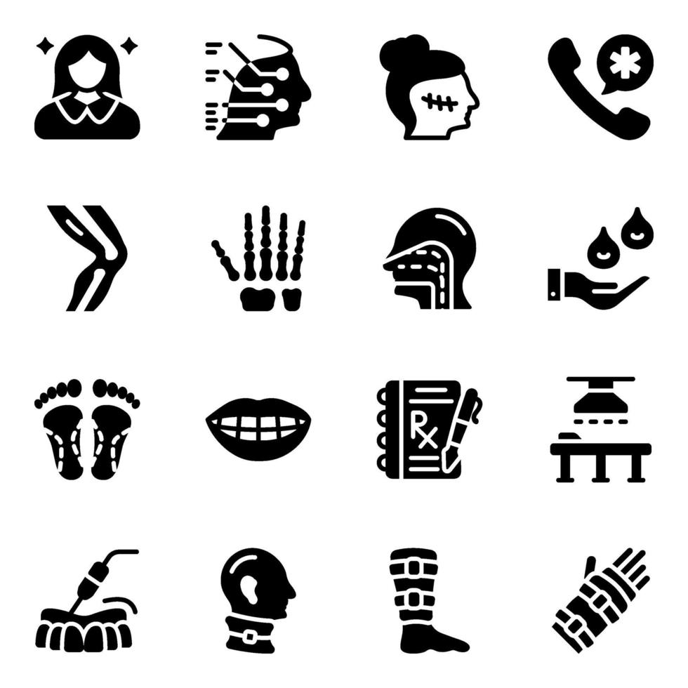 Medical and Surgeries Icon Set vector