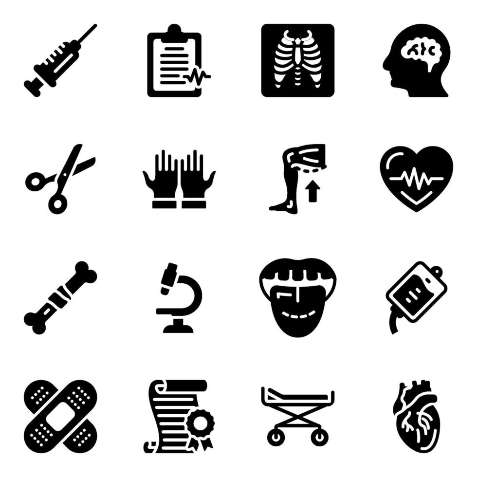 Medical and Healthcare Icon Set vector