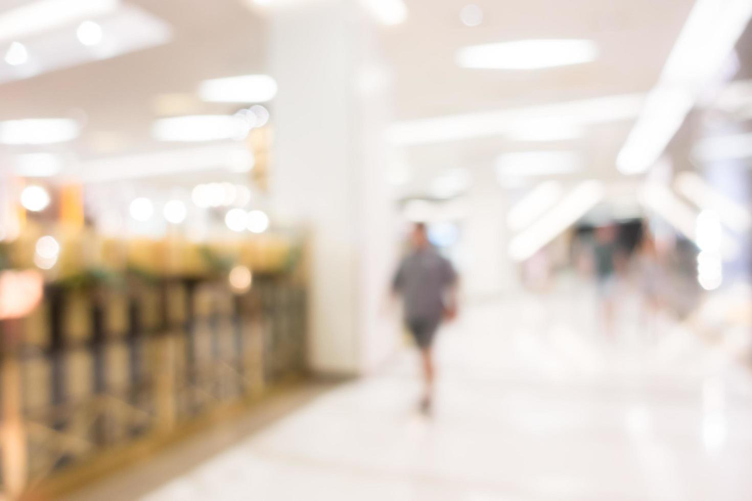 Abstract blur shopping mall photo