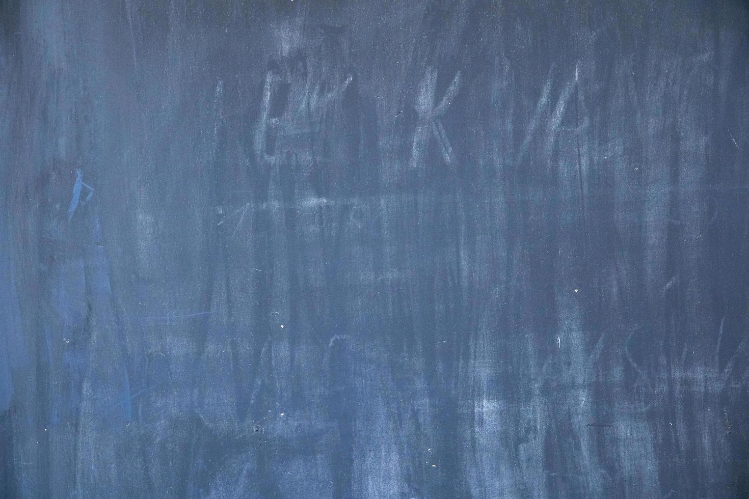 School chalkboard in classroom wiped clean and ready for students photo