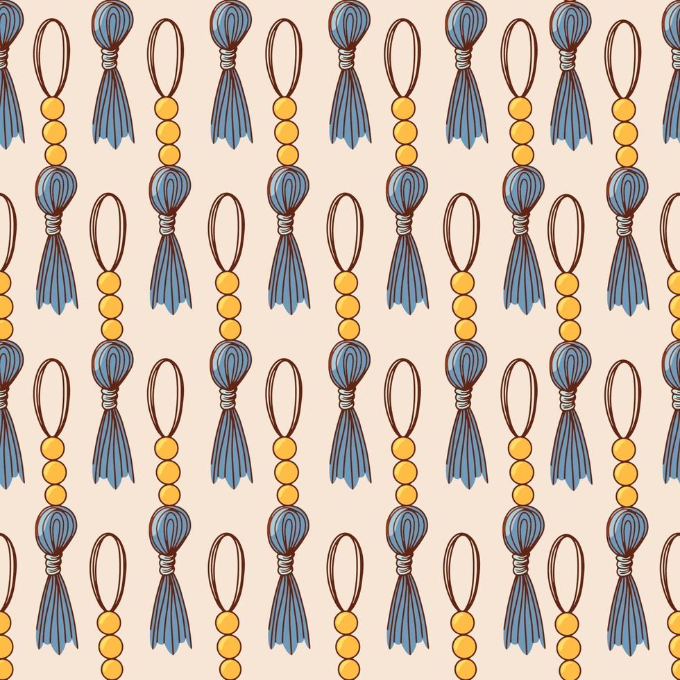 Seamless pattern macrame wall hanging-vector doodle illustration isolate on white background vector