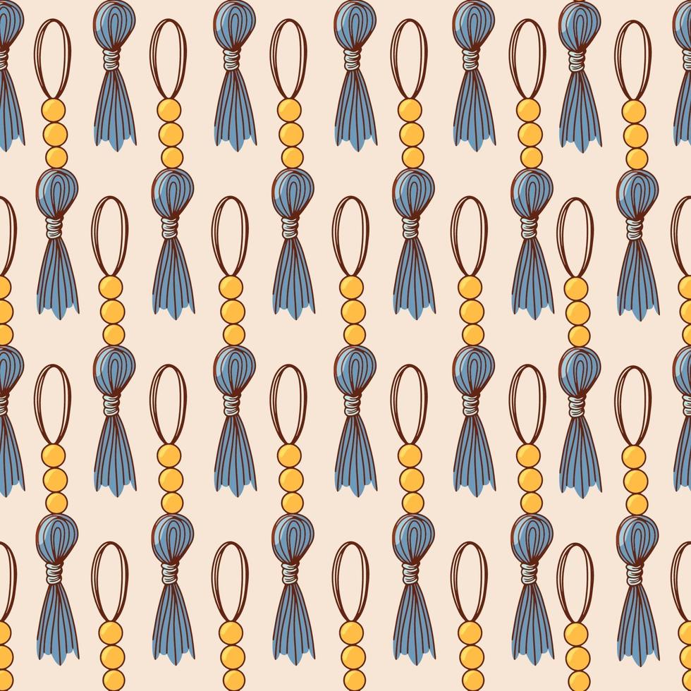 Seamless pattern macrame wall hanging-vector doodle illustration isolate on white background vector