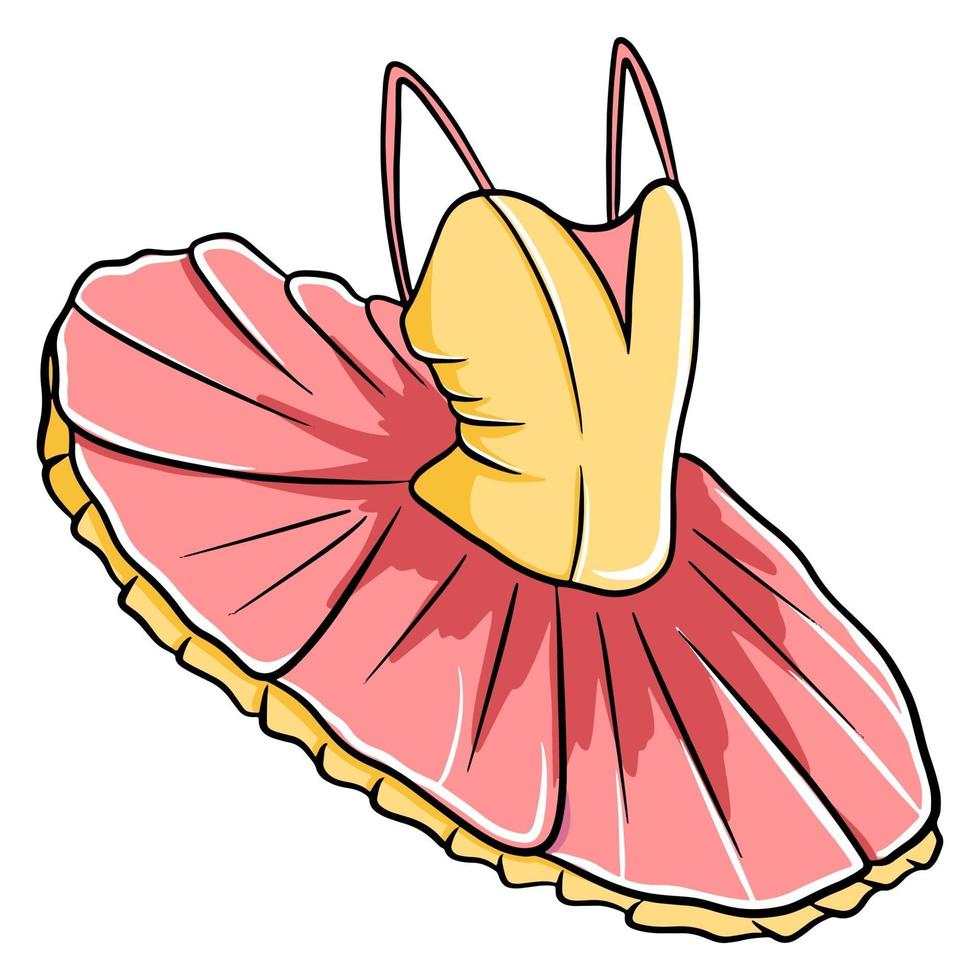 Ballet tutu for dancing. Dance wear. vector