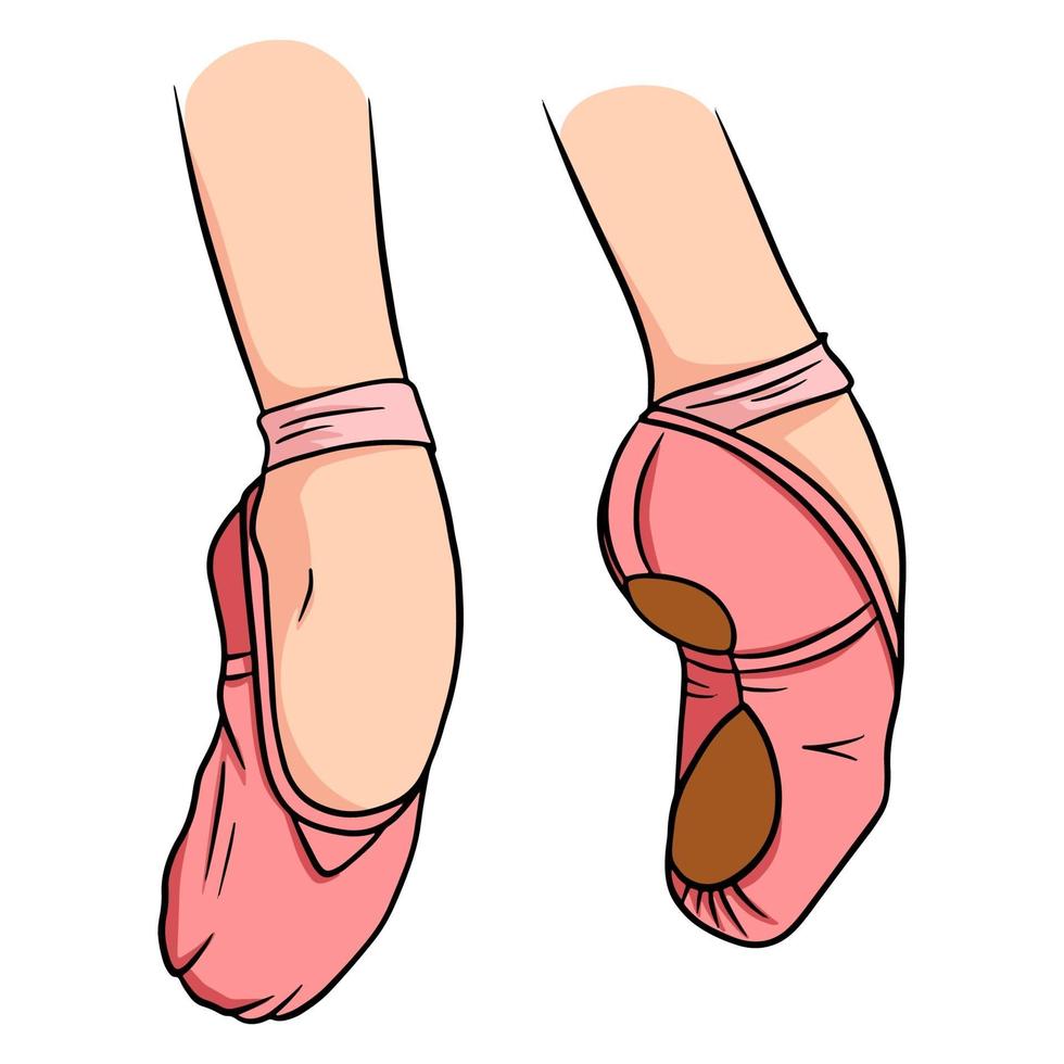 Ballet pointe shoes vector