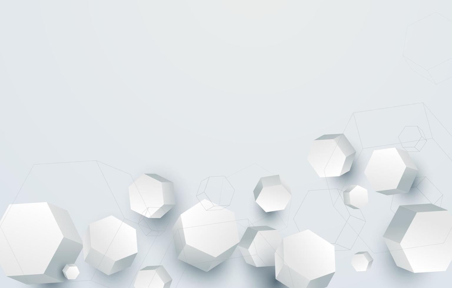 Modern and Creative white geometric background or banner design. vector