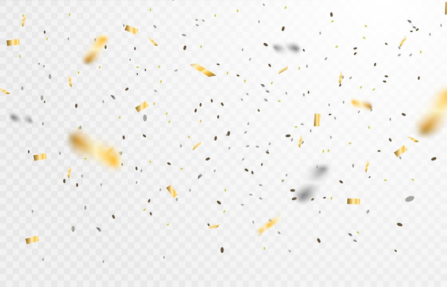 Confetti elements falling on trasparent background. vector