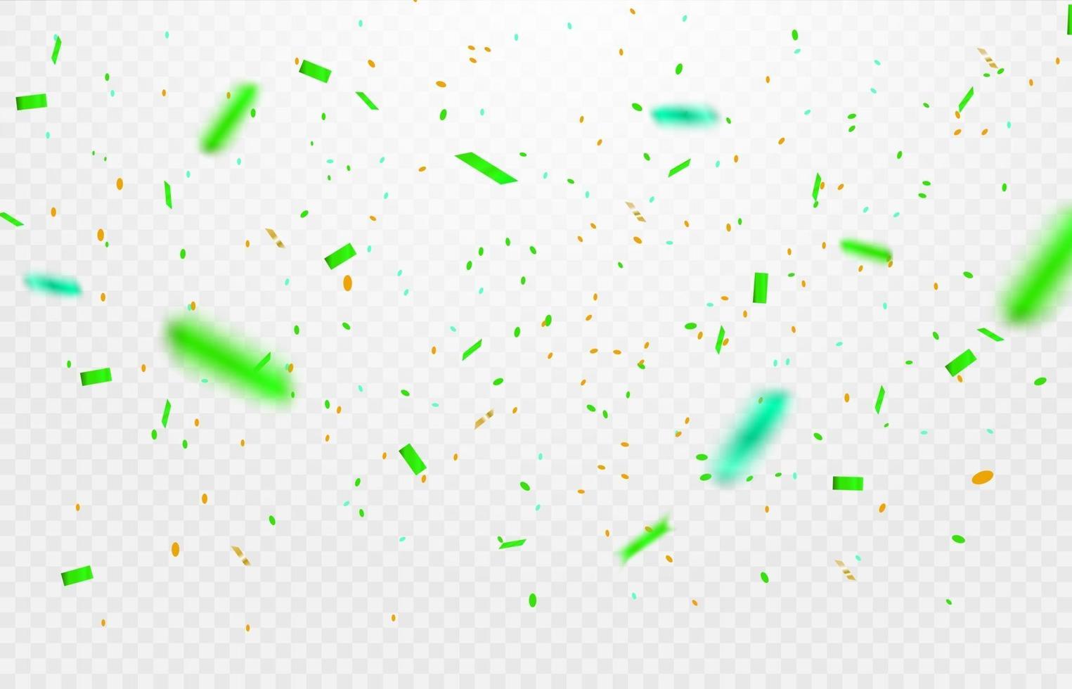 Confetti elements falling on trasparent background. vector