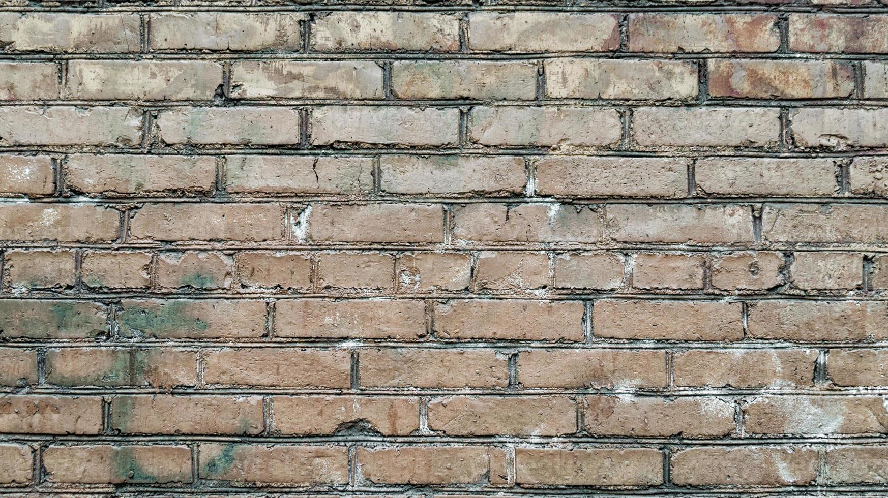 Old brown brick wall photo