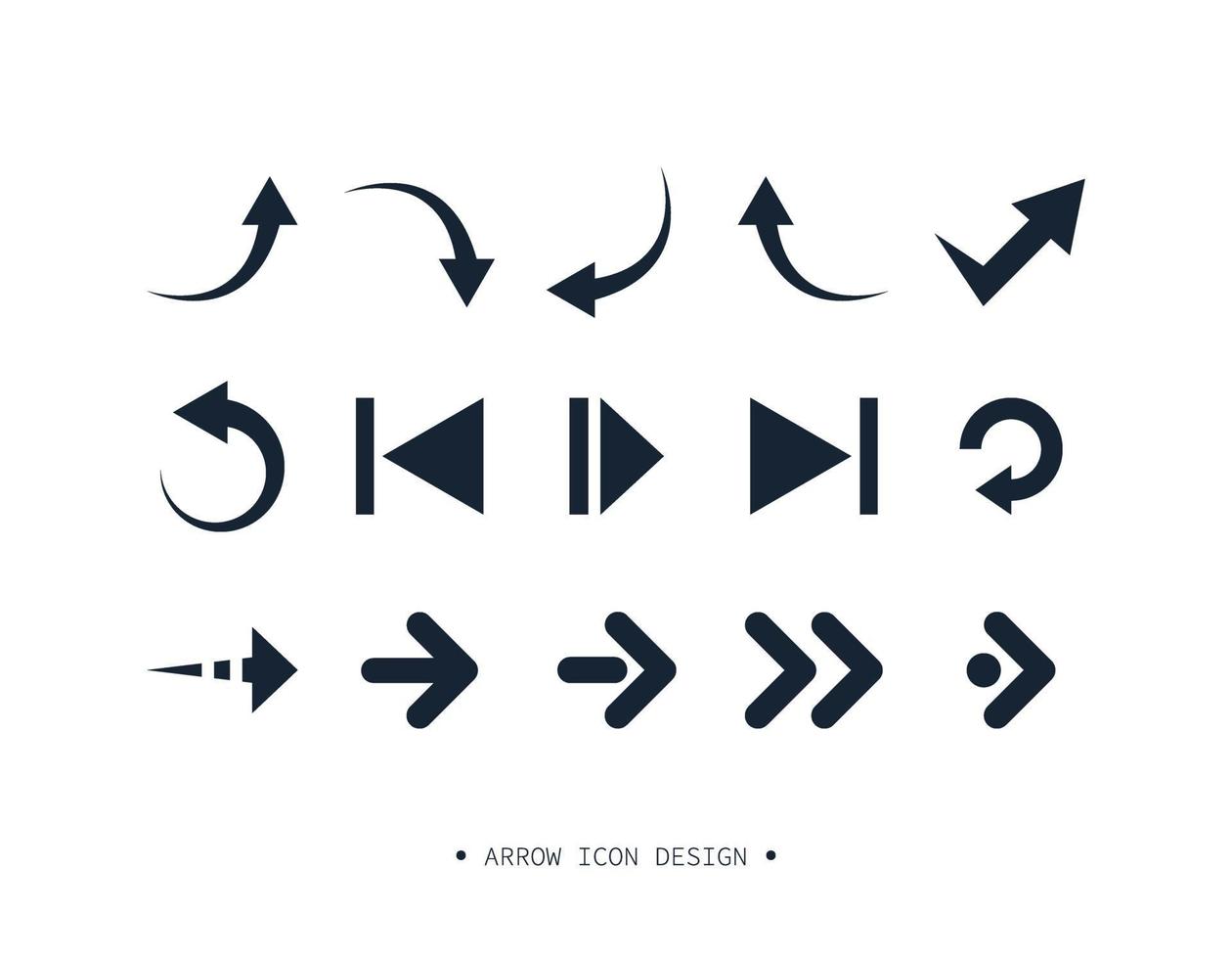 Arrow icon collection design. vector