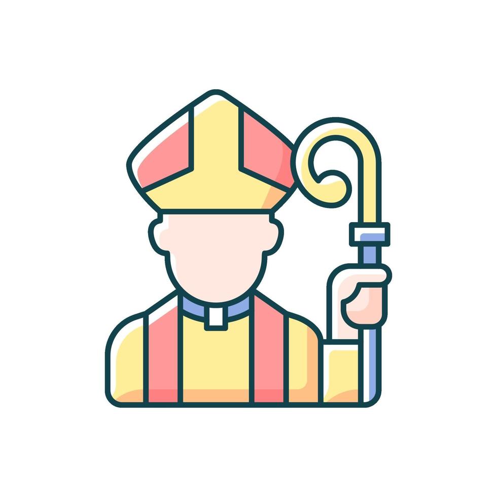 Clergy RGB color icon vector