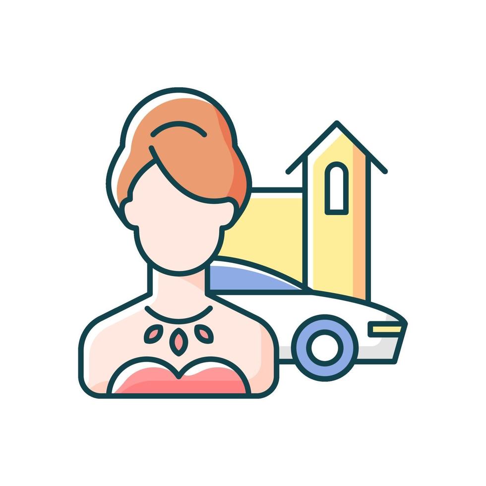 Upper class RGB color icon vector