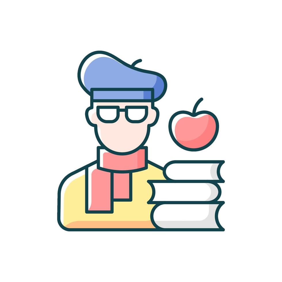 Intelligentsia RGB color icon vector