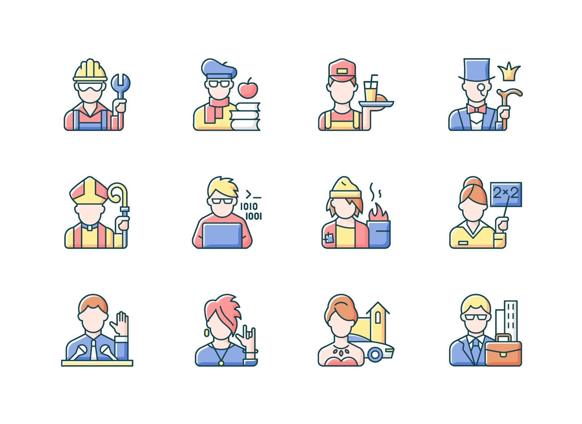 Social Status RGB Color Icons Set 2254213 Vector Art At Vecteezy social-status-rgb-color-icons-set-2254213-vector-art-at-vecteezy