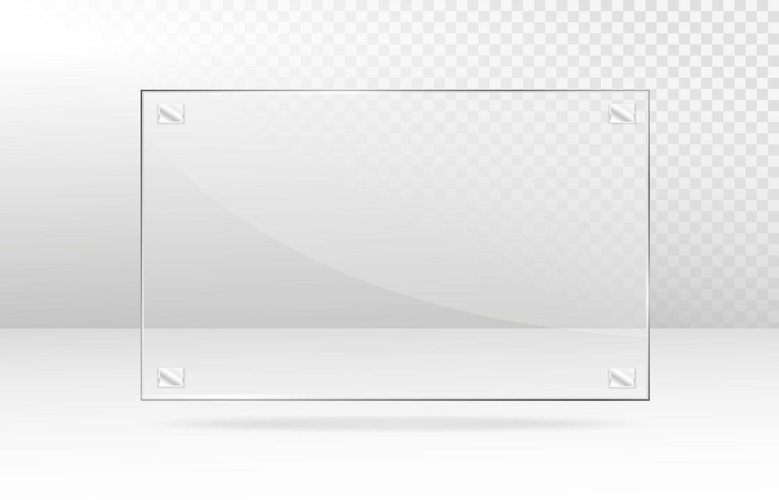 Glass object on transparent background. vector