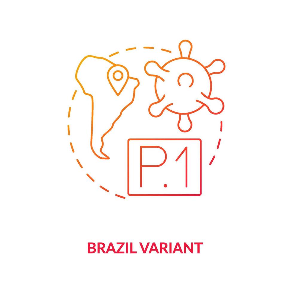 Brazil variant concept icon vector