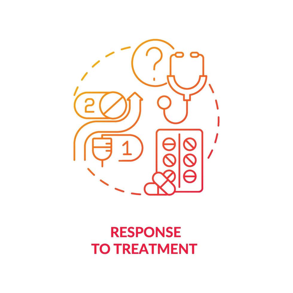 Response to treatment concept icon vector