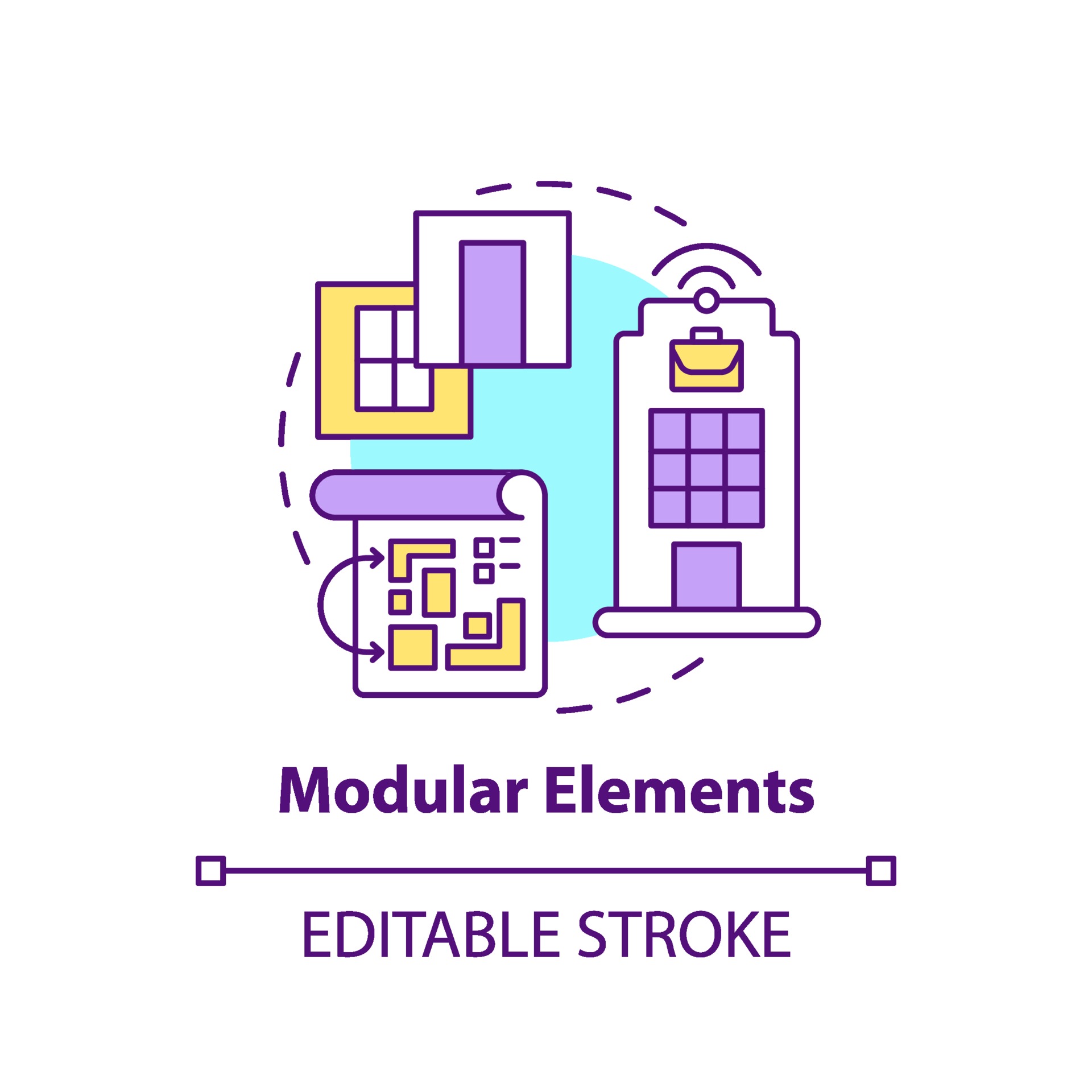 Modular elements concept icon 2254301 Vector Art at Vecteezy