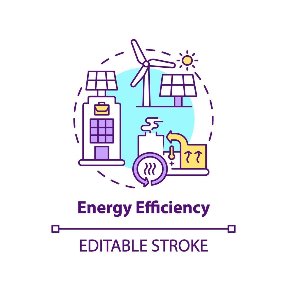 Energy efficiency concept icon vector