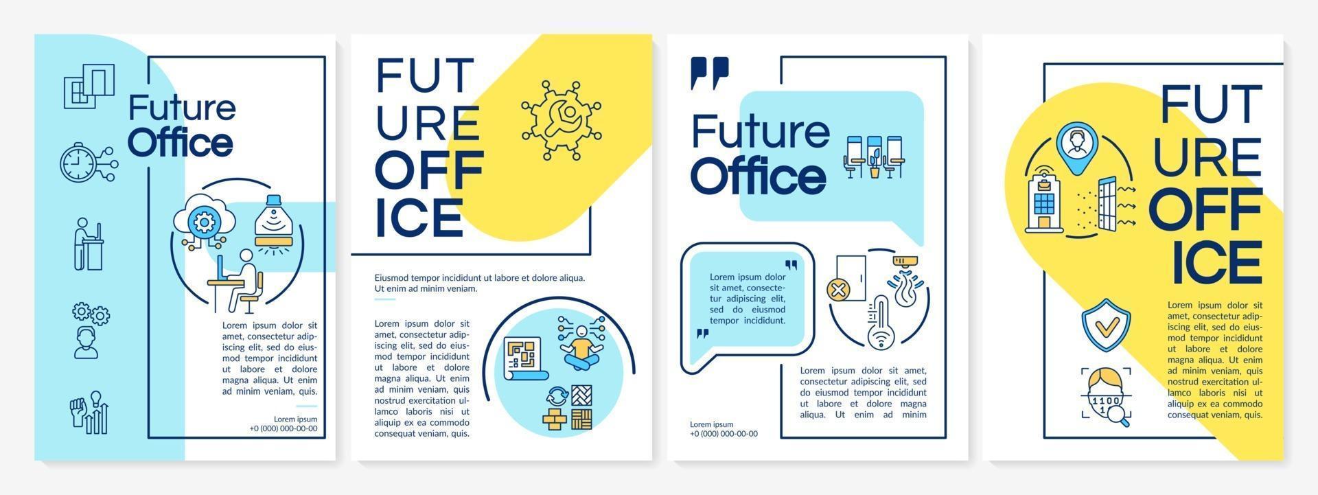 Future office brochure template vector