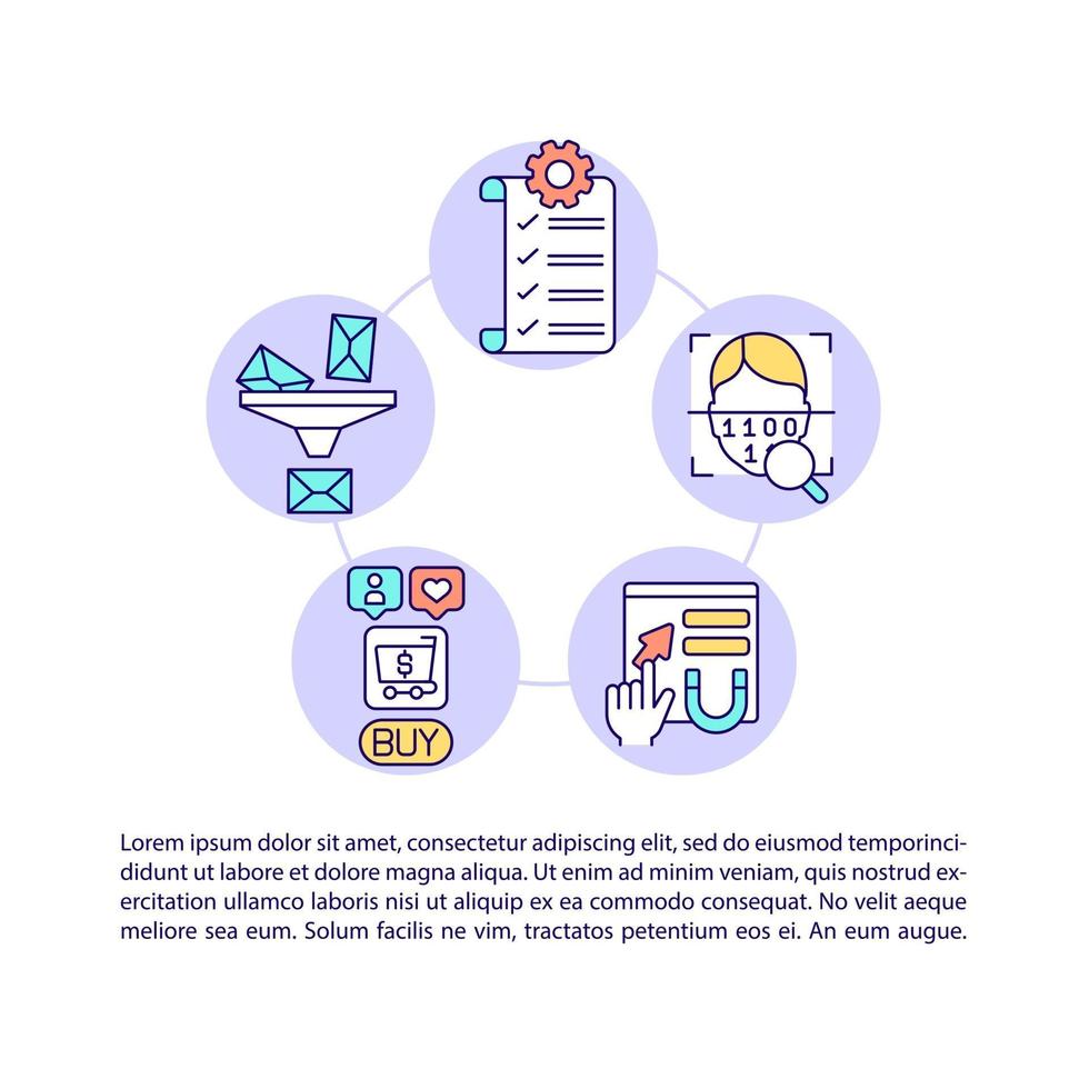 Agregar reglas inteligentes a los iconos de líneas de concepto de correos electrónicos con texto vector