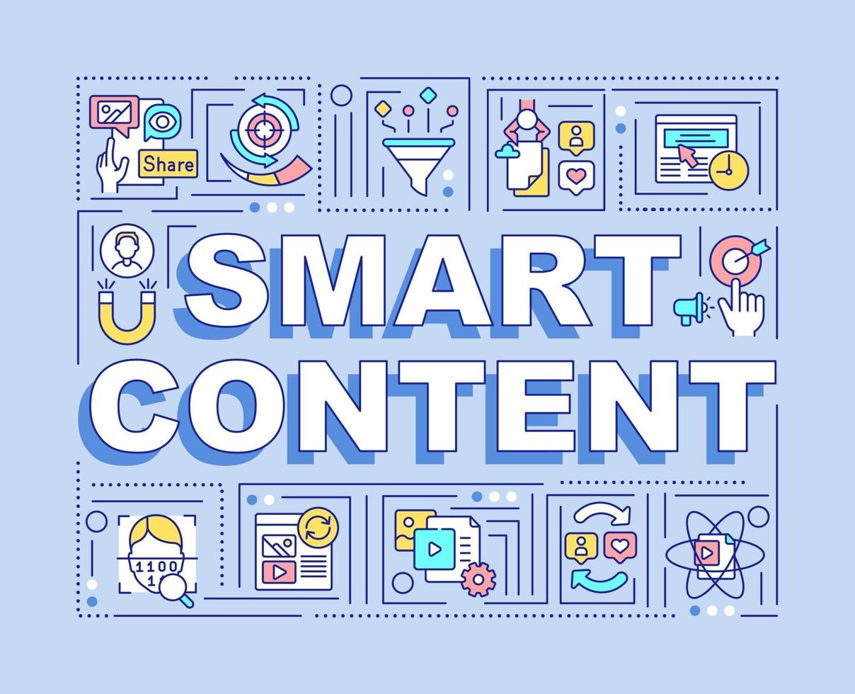 Smart content word concepts banner vector