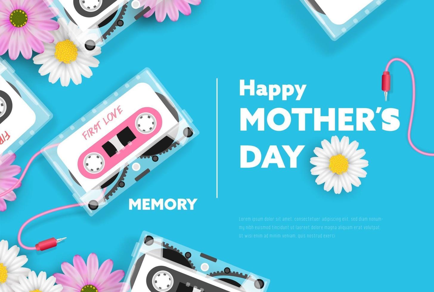 Happy Mother day background design with lovely realistic elements. EPS10 vector illustration.