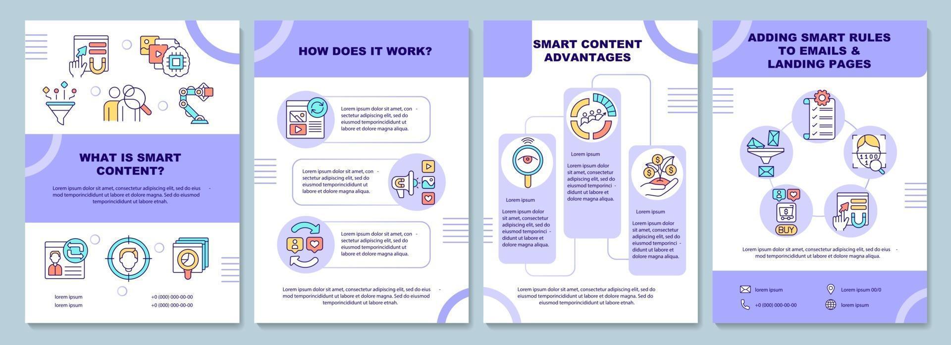 What is smart content brochure template vector