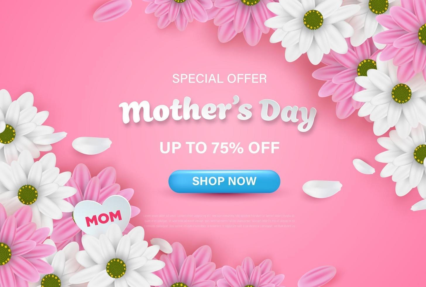 Happy Mother day background design with lovely realistic elements. EPS10 vector illustration.