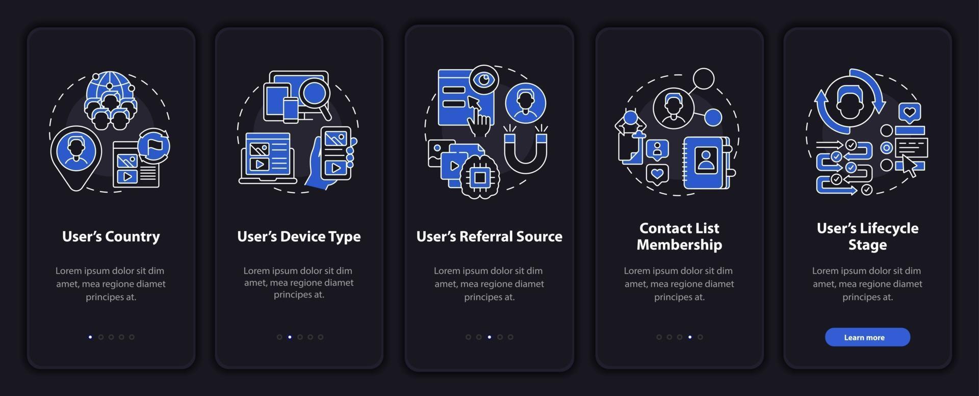 plantilla de vector de incorporación de criterios de análisis de contenido inteligente