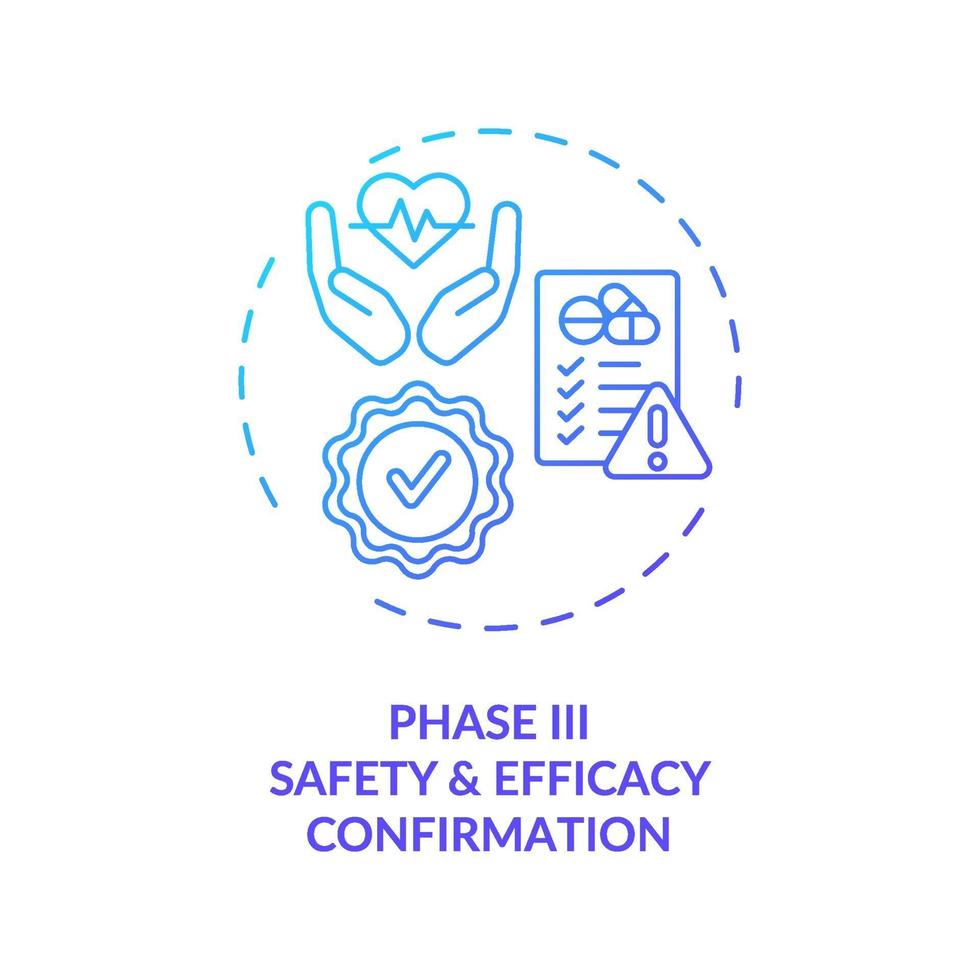 Safety and efficacy confirmation concept icon vector