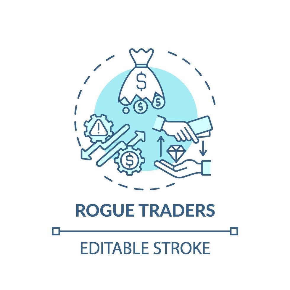 Rogue traders concept icon vector