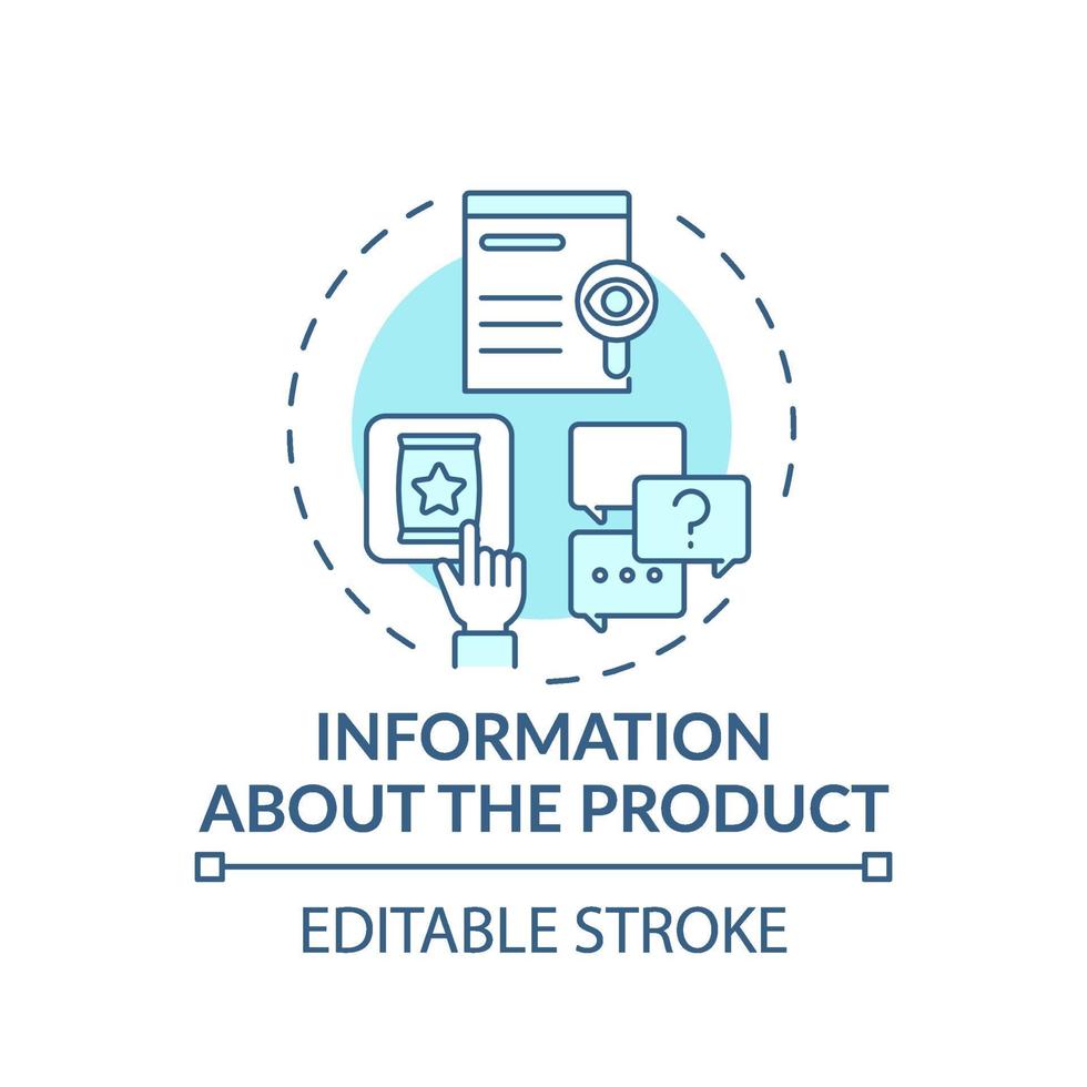 Information about product concept icon vector