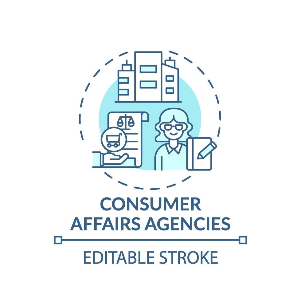 Consumer affairs agencies concept icon vector