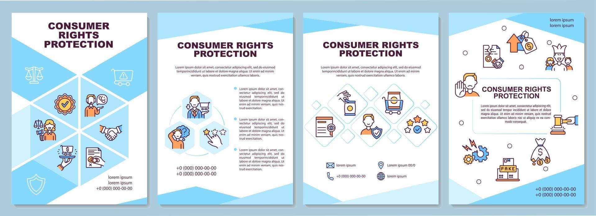 Consumer rights protection brochure template 2254719 Vector Art at Vecteezy