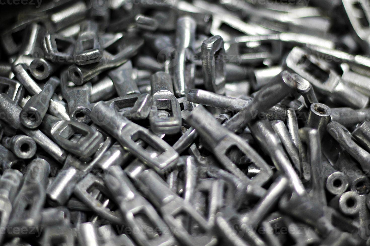 Industrial metal parts and hinges plugs tips photo