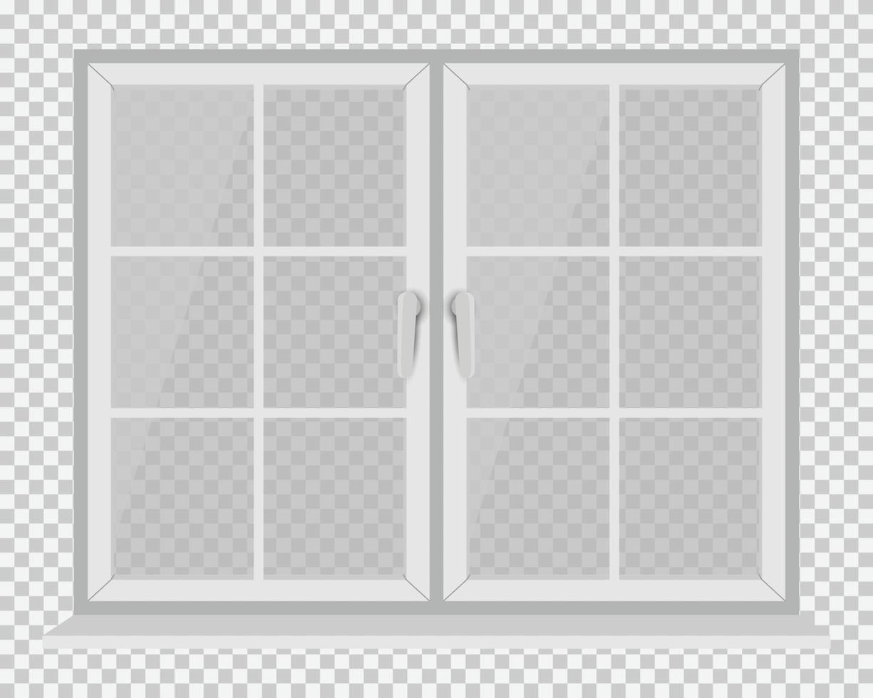 White window frame vector