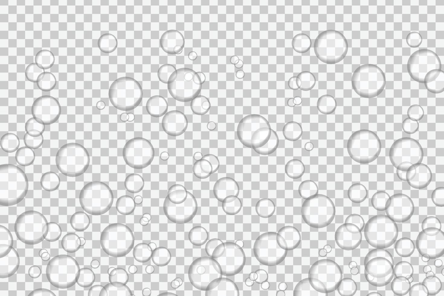 Underwater air bubbles isolated vector