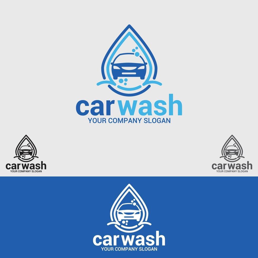 Car Wash Logo Design Vector Template set