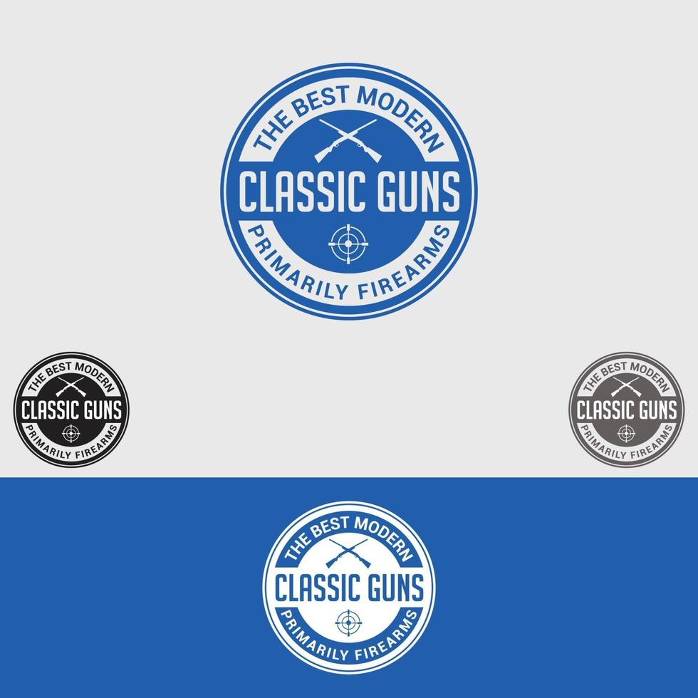 Firearms LOGO DESIGN TEMPLATE set vector