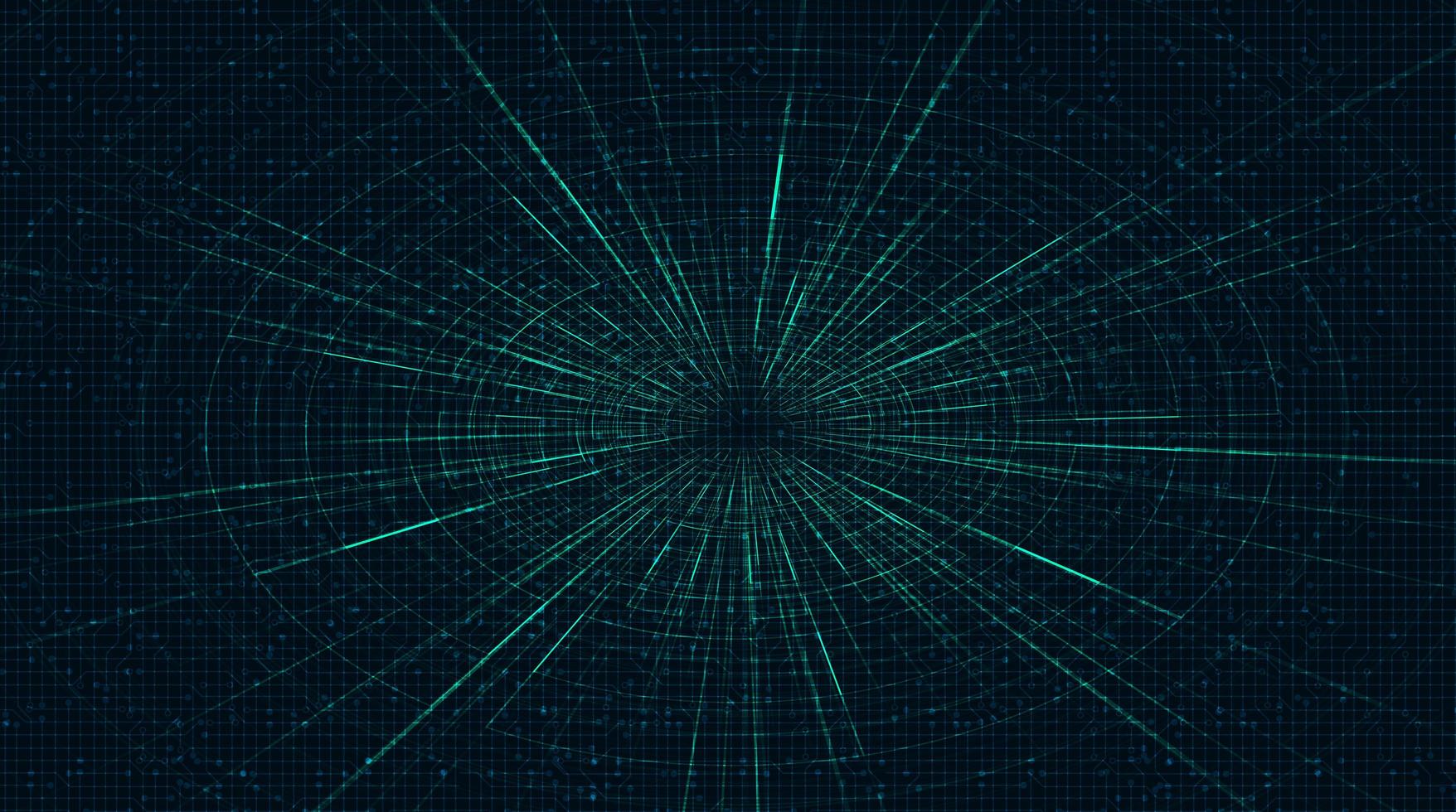 Blue Futuristic Hyperspace speed motion on future Technology background vector